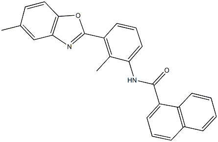 N-[2-methyl-3-(5-methyl-1,3-benzoxazol-2-yl)phenyl]-1-naphthamide Struktur