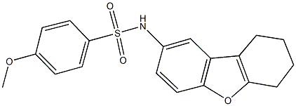 4-methoxy-N-(6,7,8,9-tetrahydrodibenzo[b,d]furan-2-yl)benzenesulfonamide Struktur