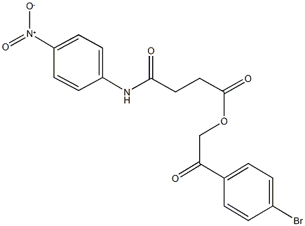 2-(4-bromophenyl)-2-oxoethyl 4-{4-nitroanilino}-4-oxobutanoate Struktur