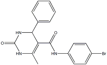 N-(4-bromophenyl)-6-methyl-2-oxo-4-phenyl-1,2,3,4-tetrahydro-5-pyrimidinecarboxamide Struktur