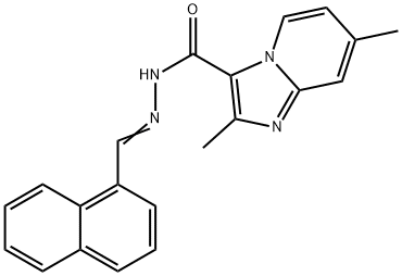 2,7-dimethyl-N'-(1-naphthylmethylene)imidazo[1,2-a]pyridine-3-carbohydrazide Struktur