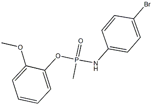 2-methoxyphenyl N-(4-bromophenyl)-P-methylphosphonamidoate Struktur