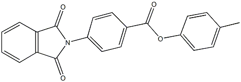 4-methylphenyl 4-(1,3-dioxo-1,3-dihydro-2H-isoindol-2-yl)benzoate Struktur