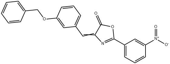 4-[3-(benzyloxy)benzylidene]-2-{3-nitrophenyl}-1,3-oxazol-5(4H)-one Struktur