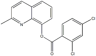 2-methyl-8-quinolinyl 2,4-dichlorobenzoate Struktur