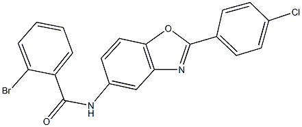 2-bromo-N-[2-(4-chlorophenyl)-1,3-benzoxazol-5-yl]benzamide Struktur