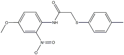 N-{2-nitro-4-methoxyphenyl}-2-[(4-methylphenyl)sulfanyl]acetamide Struktur