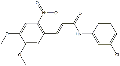 N-(3-chlorophenyl)-3-{2-nitro-4,5-dimethoxyphenyl}acrylamide Struktur