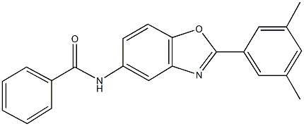 N-[2-(3,5-dimethylphenyl)-1,3-benzoxazol-5-yl]benzamide Struktur