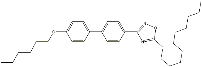 3-[4'-(hexyloxy)[1,1'-biphenyl]-4-yl]-5-undecyl-1,2,4-oxadiazole Struktur