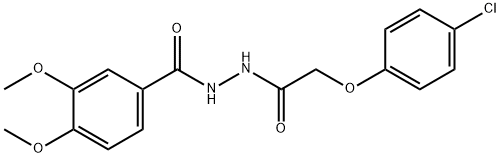 N'-[(4-chlorophenoxy)acetyl]-3,4-dimethoxybenzohydrazide Struktur