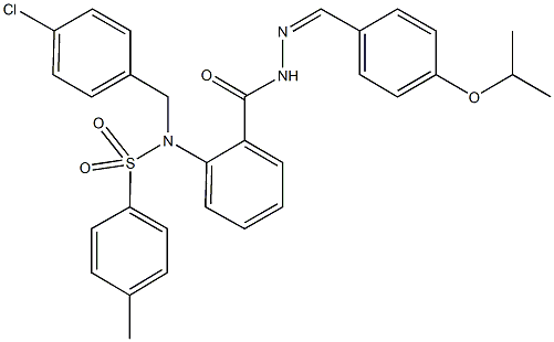 N-(4-chlorobenzyl)-N-(2-{[2-(4-isopropoxybenzylidene)hydrazino]carbonyl}phenyl)-4-methylbenzenesulfonamide Struktur