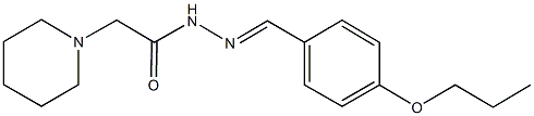 2-(1-piperidinyl)-N'-(4-propoxybenzylidene)acetohydrazide Struktur