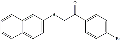 1-(4-bromophenyl)-2-(naphthalen-2-ylsulfanyl)ethanone Struktur