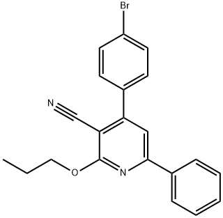 4-(4-bromophenyl)-6-phenyl-2-(propyloxy)pyridine-3-carbonitrile Struktur