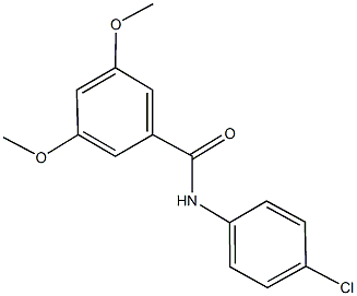 N-(4-chlorophenyl)-3,5-dimethoxybenzamide Struktur