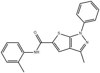 3-methyl-N-(2-methylphenyl)-1-phenyl-1H-thieno[2,3-c]pyrazole-5-carboxamide Struktur