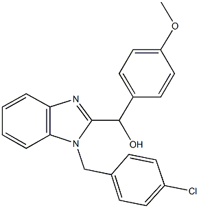 [1-(4-chlorobenzyl)-1H-benzimidazol-2-yl](4-methoxyphenyl)methanol Struktur