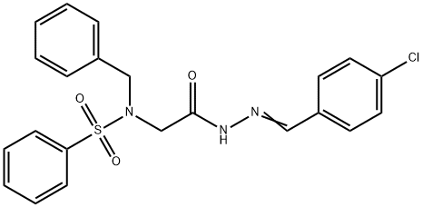 N-benzyl-N-{2-[2-(4-chlorobenzylidene)hydrazino]-2-oxoethyl}benzenesulfonamide Struktur