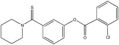 3-(1-piperidinylcarbothioyl)phenyl 2-chlorobenzoate Struktur