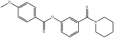 3-(1-piperidinylcarbothioyl)phenyl 4-methoxybenzoate Struktur