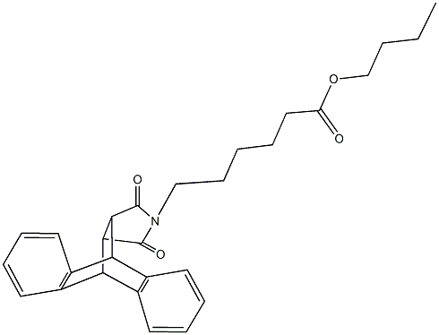 butyl 6-(16,18-dioxo-17-azapentacyclo[6.6.5.0~2,7~.0~9,14~.0~15,19~]nonadeca-2,4,6,9,11,13-hexaen-17-yl)hexanoate Struktur