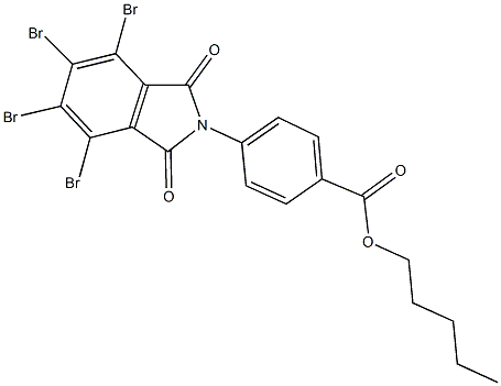 pentyl 4-(4,5,6,7-tetrabromo-1,3-dioxo-1,3-dihydro-2H-isoindol-2-yl)benzoate Struktur