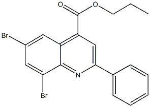 propyl 6,8-dibromo-2-phenylquinoline-4-carboxylate Struktur