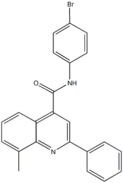 N-(4-bromophenyl)-8-methyl-2-phenylquinoline-4-carboxamide Struktur