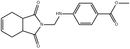 methyl 4-{[(1,3-dioxo-1,3,3a,4,7,7a-hexahydro-2H-isoindol-2-yl)methyl]amino}benzoate Struktur