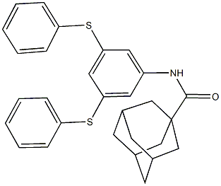 N-[3,5-bis(phenylsulfanyl)phenyl]-1-adamantanecarboxamide Struktur