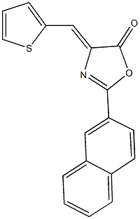 2-(2-naphthyl)-4-(2-thienylmethylene)-1,3-oxazol-5(4H)-one Struktur