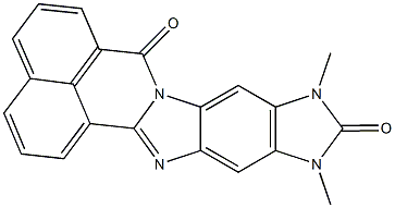 10,12-dimethyl-10,12-dihydro-7H,11H-benzo[de]imidazo[4',5':5,6]benzimidazo[2,1-a]isoquinoline-7,11-dione Struktur