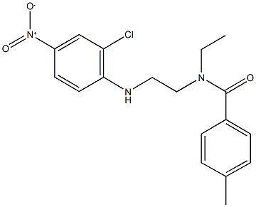 N-(2-{2-chloro-4-nitroanilino}ethyl)-N-ethyl-4-methylbenzamide Struktur