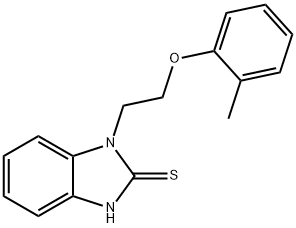 1-[2-(2-methylphenoxy)ethyl]-1H-benzimidazol-2-yl hydrosulfide Struktur