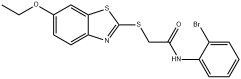 N-(2-bromophenyl)-2-[(6-ethoxy-1,3-benzothiazol-2-yl)sulfanyl]acetamide Struktur