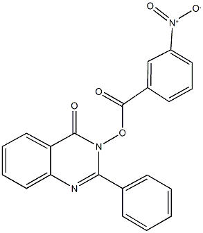 3-({3-nitrobenzoyl}oxy)-2-phenyl-4(3H)-quinazolinone Struktur