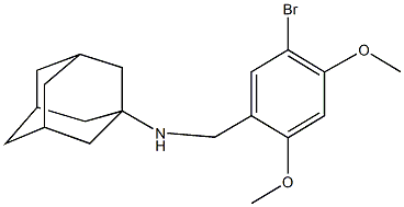 N-(5-bromo-2,4-dimethoxybenzyl)-1-adamantanamine Struktur