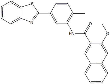 N-[5-(1,3-benzothiazol-2-yl)-2-methylphenyl]-3-methoxy-2-naphthamide Struktur