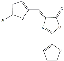 4-[(5-bromo-2-thienyl)methylene]-2-(2-thienyl)-1,3-oxazol-5(4H)-one Struktur