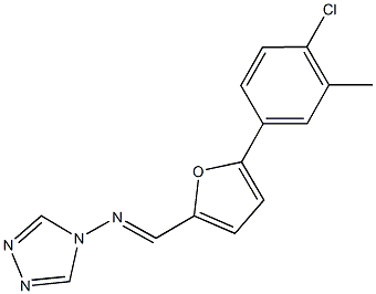 N-{[5-(4-chloro-3-methylphenyl)-2-furyl]methylene}-N-(4H-1,2,4-triazol-4-yl)amine Struktur