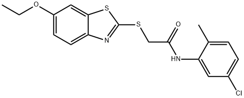 N-(5-chloro-2-methylphenyl)-2-[(6-ethoxy-1,3-benzothiazol-2-yl)sulfanyl]acetamide Struktur