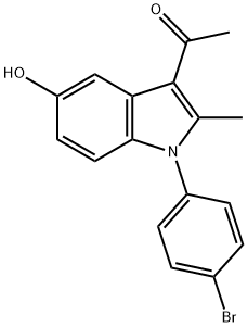 1-[1-(4-bromophenyl)-5-hydroxy-2-methyl-1H-indol-3-yl]ethanone Struktur