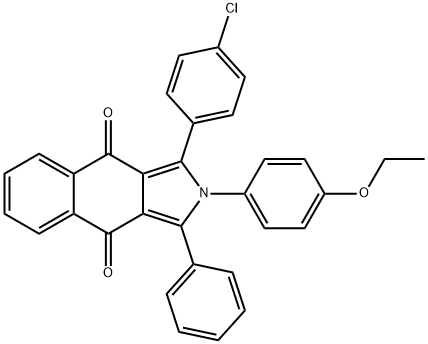 1-(4-chlorophenyl)-2-(4-ethoxyphenyl)-3-phenyl-2H-benzo[f]isoindole-4,9-dione Struktur