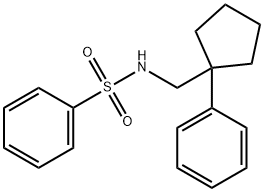 N-[(1-phenylcyclopentyl)methyl]benzenesulfonamide Struktur