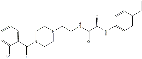 N~1~-{2-[4-(2-bromobenzoyl)-1-piperazinyl]ethyl}-N~2~-(4-ethylphenyl)ethanediamide Struktur