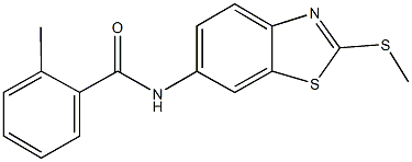 2-methyl-N-[2-(methylsulfanyl)-1,3-benzothiazol-6-yl]benzamide Struktur