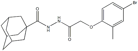 N'-[2-(4-bromo-2-methylphenoxy)acetyl]-1-adamantanecarbohydrazide Struktur