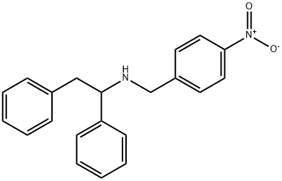 N-(4-nitrobenzyl)-1,2-diphenylethanamine Struktur