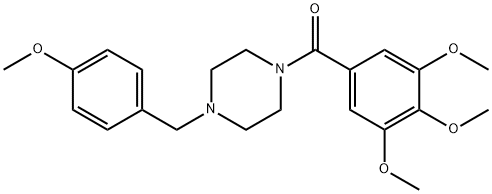 1-(4-methoxybenzyl)-4-(3,4,5-trimethoxybenzoyl)piperazine Struktur